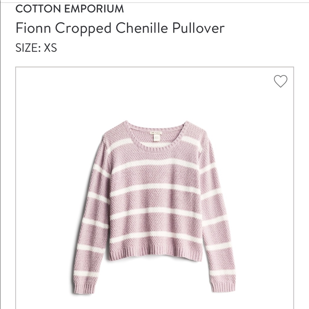 cotton emporium cropped purple sweater